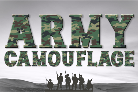 Army Camouflage Font - Preview 3