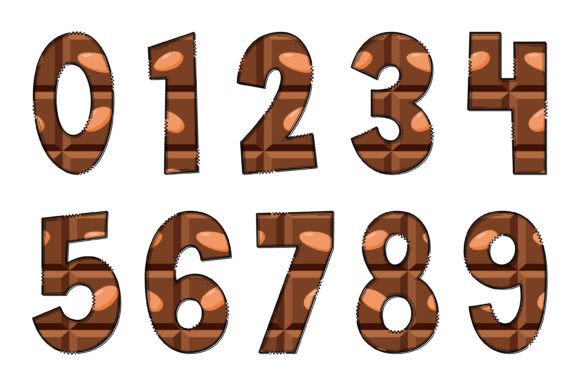 Chocolate Bark Font PNG with transparent background - Preview 3