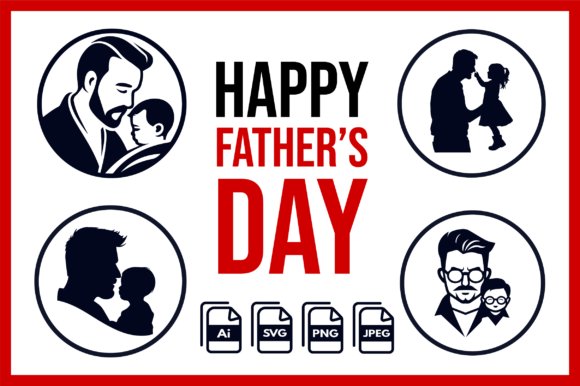 Father's Day Vector Set Graphic Icons By Danishgraphics