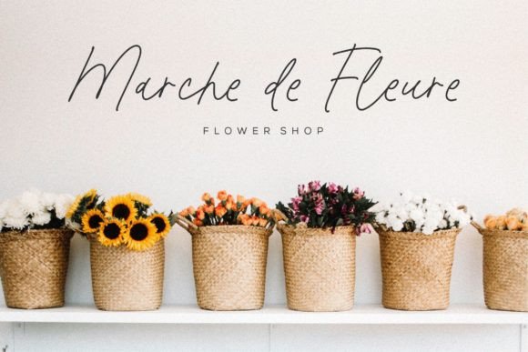 Floral Bouquet Font PNG with transparent background - Preview 2