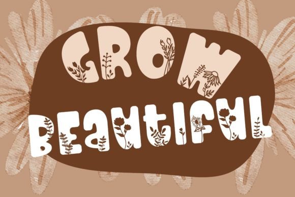 Flower Font - Preview 3