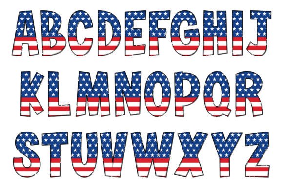 Freedom Flag Font - Preview 1