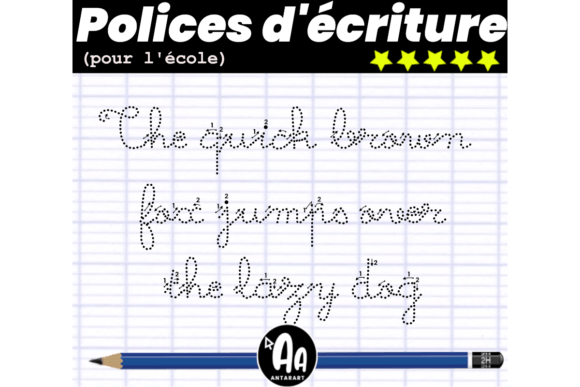 French Cursive Dotted Arrows Font - Preview 2