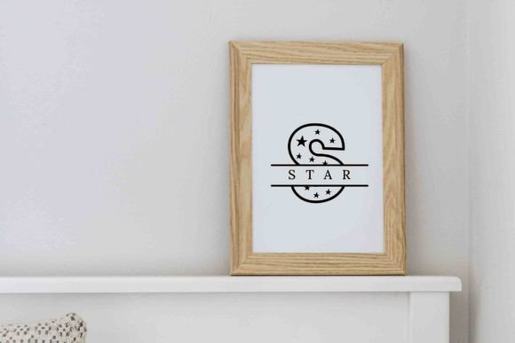 Galaxy Monogram Font PNG with transparent background - Preview 1