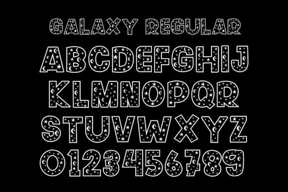Galaxy Monogram Font PNG with transparent background - Preview 3