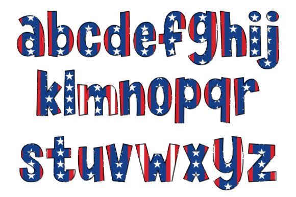 Liberty Stars Font PNG with transparent background - Preview 2