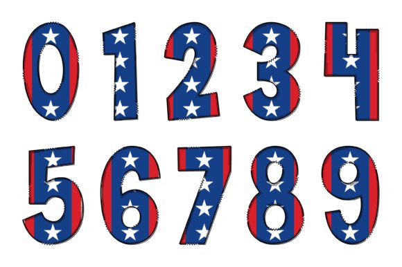 Liberty Stars Font PNG with transparent background - Preview 3