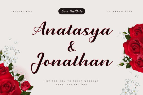 Lovely Rose Font PNG with transparent background - Preview 3
