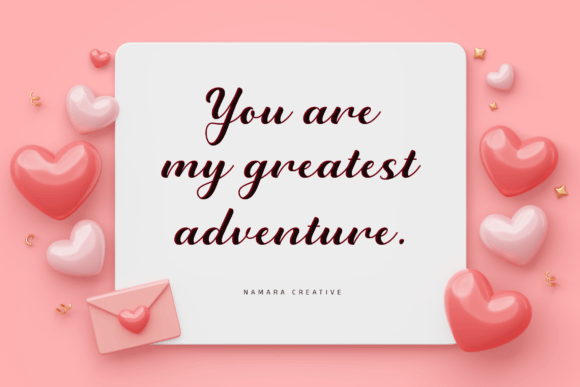 Lovely Rose Font PNG with transparent background - Preview 5