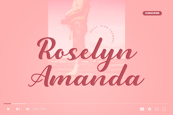 Lovely Rose Font PNG with transparent background - Preview 6