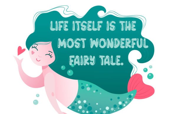 Magic Mermaid Font PNG with transparent background - Preview 1