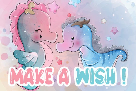 Magic Mermaid Font PNG with transparent background - Preview 2