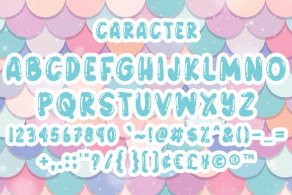 Magic Mermaid Font PNG with transparent background - Preview 3