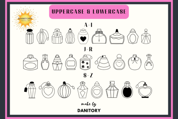 Perfumes Font PNG with transparent background - Preview 1