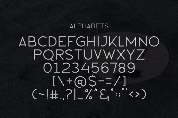Phandove Font PNG with transparent background - Preview 1