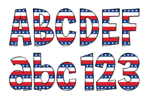 Proudly American Bundle Font PNG with transparent background - Preview 2