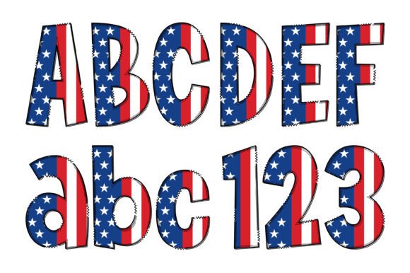 Proudly American Bundle Font PNG with transparent background - Preview 3