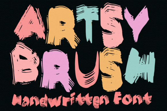 Artsy Brush Font by MVMET · Creative Fabrica font preview