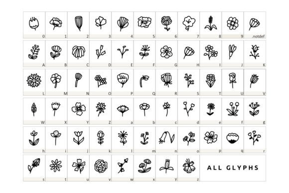 Cute Flowers Font - Preview 1