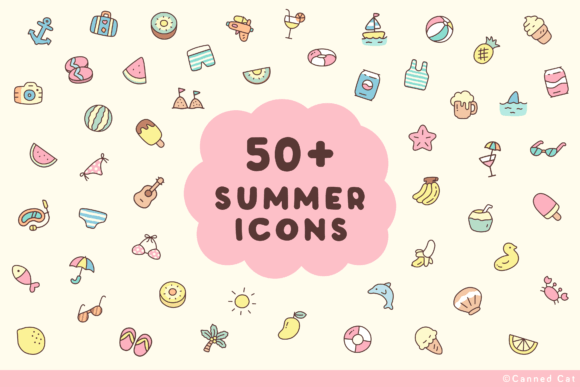 Doodle Summer Icon Sets
