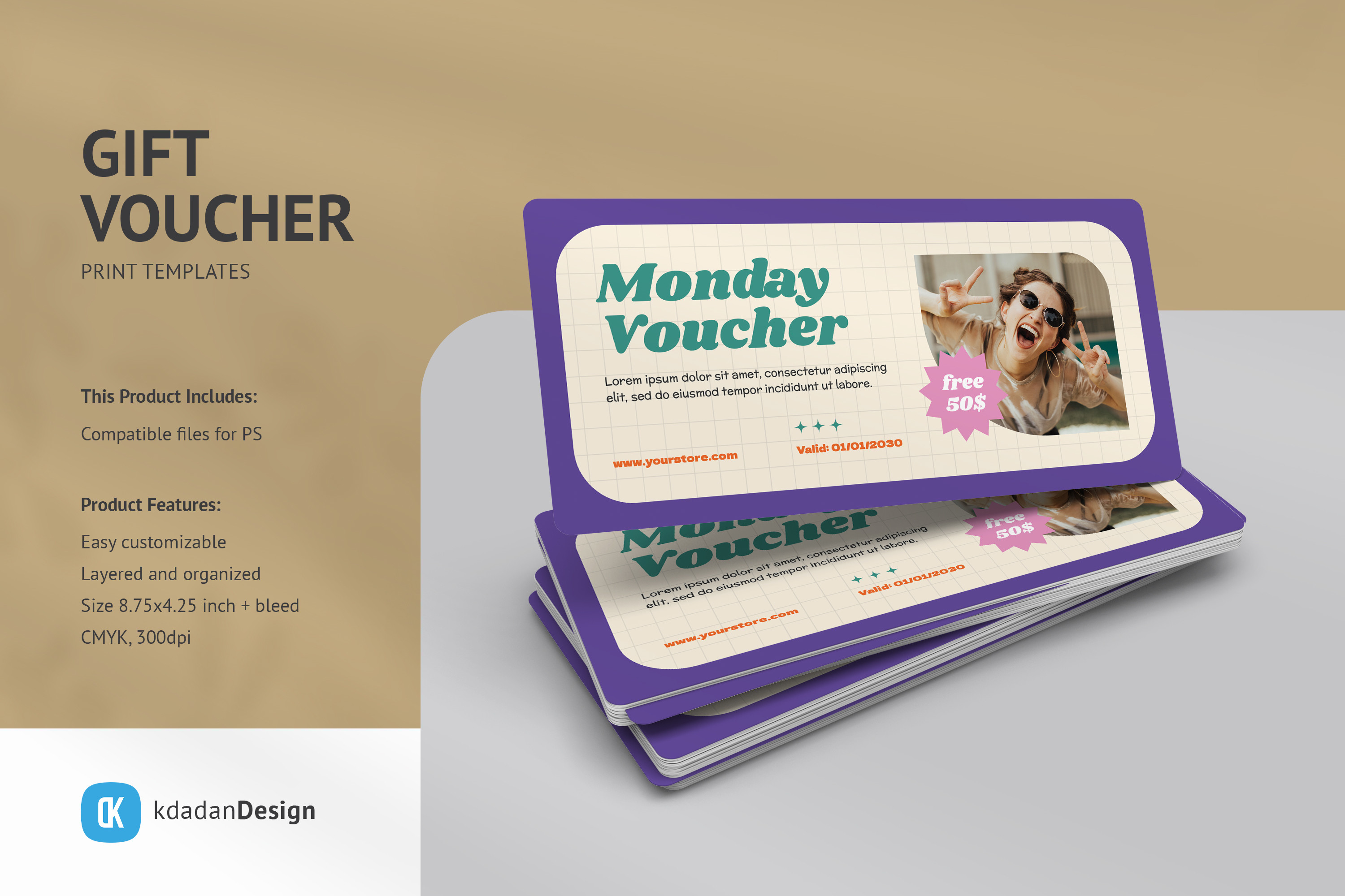 Gift Voucher PSD Templates Vol 093
