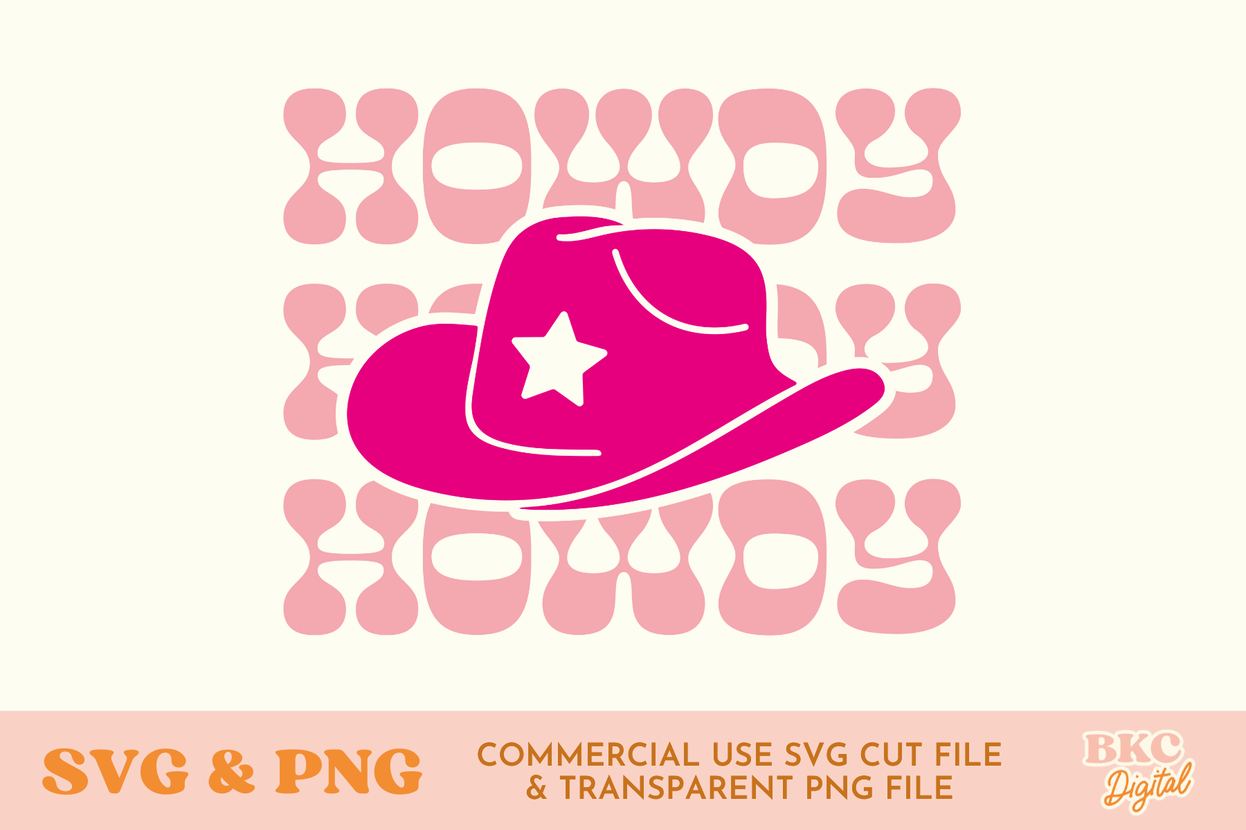 Howdy Cowboy Hat Pink Western SVG & PNG Graphic by 