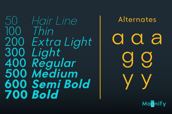 Magnify Font  Font PNG with transparent background - Preview 3