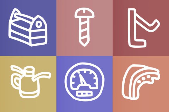 Mechanic Tools Font PNG with transparent background - Preview 2