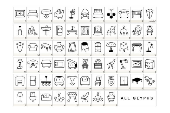 My Furniture Font PNG with transparent background - Preview 1
