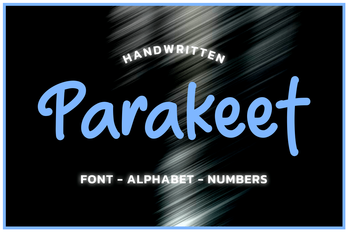 Parakeet Blue Font Aplhabet Graphic by fromporto · Creative Fabrica