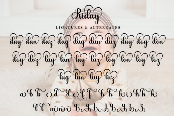 Riday Font PNG with transparent background - Preview 6