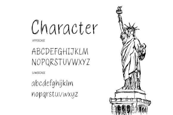 Sketch Font PNG with transparent background - Preview 2