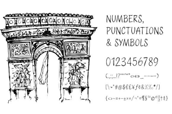 Sketch Font PNG with transparent background - Preview 3