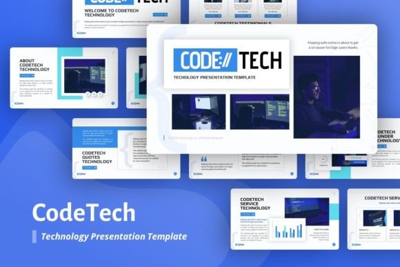 Preview of Codetech Technology Presentation technology presentation template