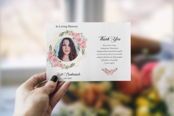 Floral Funeral Thank You Card