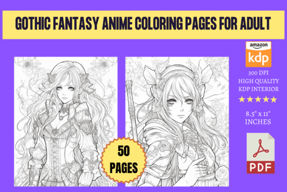 Gothic Fantasy Anime Coloring Pages