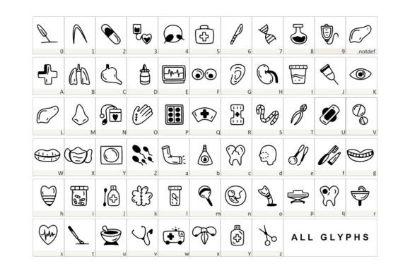 Hospitalable Font PNG with transparent background - Preview 1