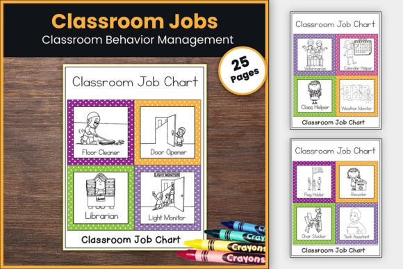Jobs Clip Chart: Classroom Management