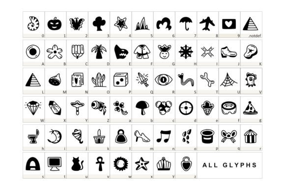 Jolly Shapes Font PNG with transparent background - Preview 1