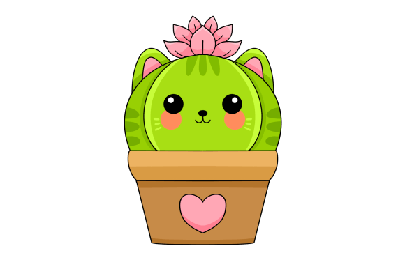 Kawaii Cactus SVG Cut file by Creative Fabrica Crafts  Creative Fabrica