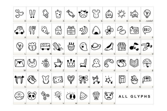 Kid's Play Font PNG with transparent background - Preview 1