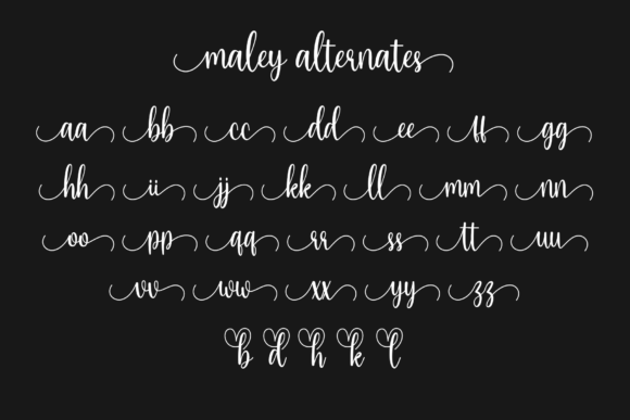 Maley Font PNG with transparent background - Preview 5