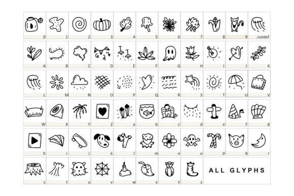 Merry Doodles Font PNG with transparent background - Preview 1