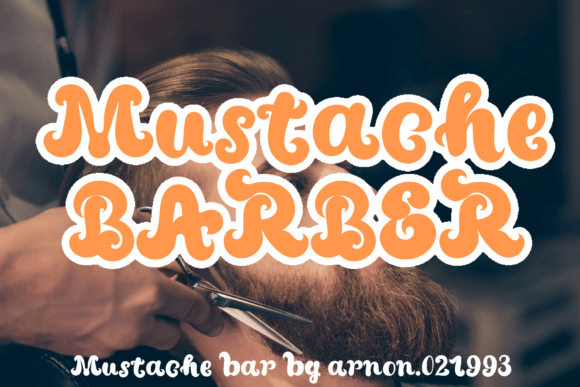 Mustache Bar Font PNG with transparent background - Preview 1