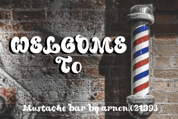 Mustache Bar Font PNG with transparent background - Preview 3