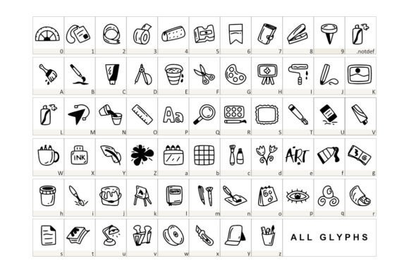 Penmanship Font PNG with transparent background - Preview 1