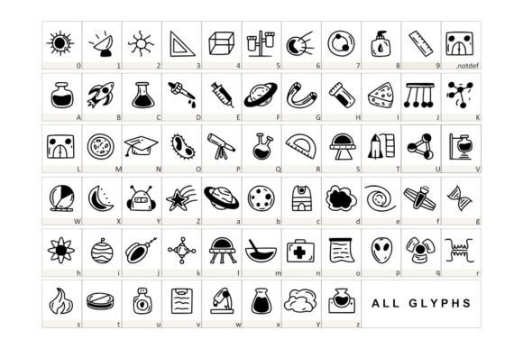 Scientist Font PNG with transparent background - Preview 1