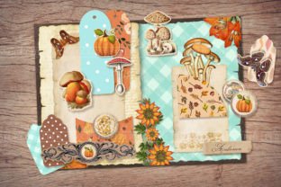 Autumn Junk Journal Kit Graphic by Secret Helper · Creative Fabrica