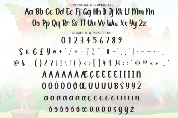 Bunny House Font PNG with transparent background - Preview 6
