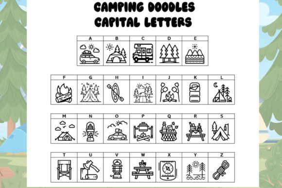 Camping Doodles Font - Preview 1